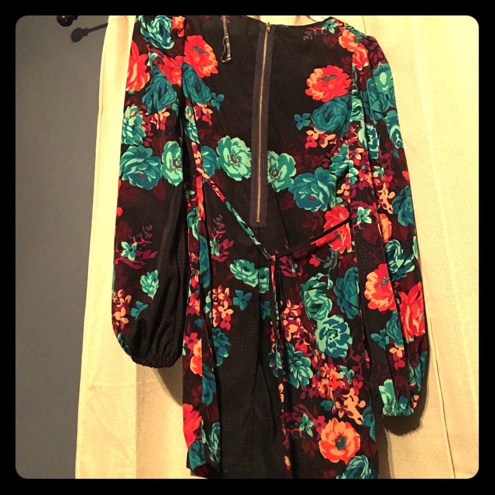 Floral satin dress